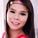 Cute ladyboy shows off new boobs